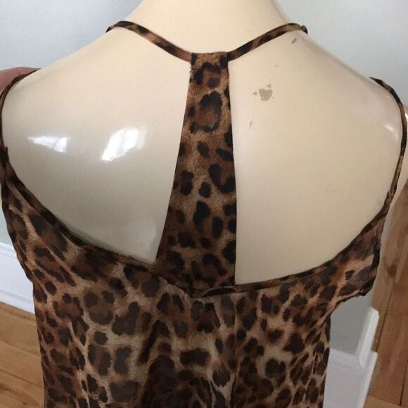 audrey brown sheer leopard print top, medium - Picture 3 of 3